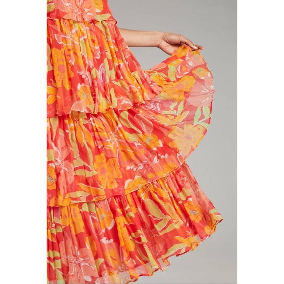 Anthropologie Ravenna Tiered Midi Dress NWT - SZ L - Picture 2 of 12